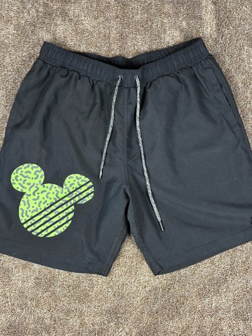 Disney X Neff Mickey Mouse Mens Size Medium Black Swim Board Shorts